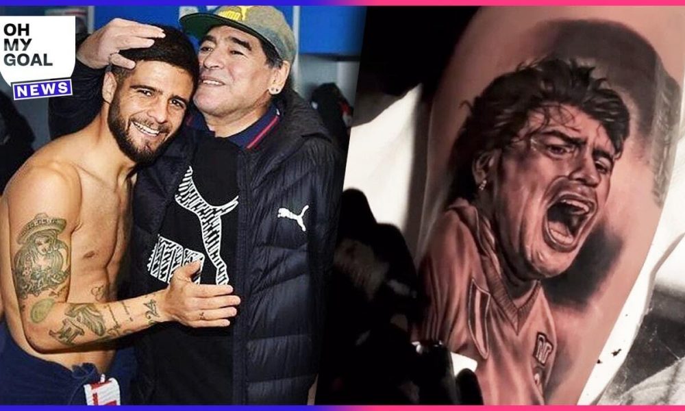 Lorenzo Insigne rend hommage à Diego Maradona en se faisant tatouer son ...